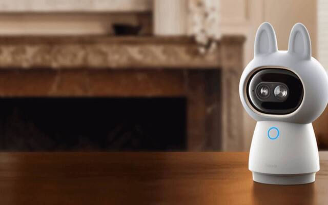 Aqara G350 camera positioned in a room where local network and camera storage are being planned