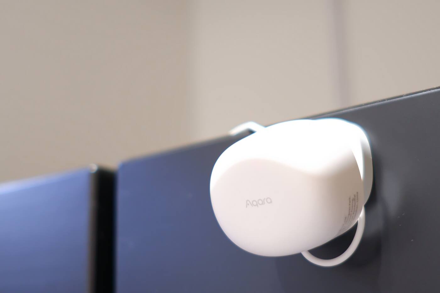 Aqara Presence Sensor FP2 mounted above a room divider