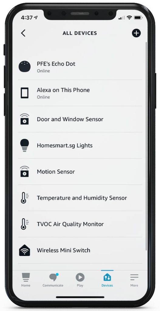 Amazon Alexa smart home controls