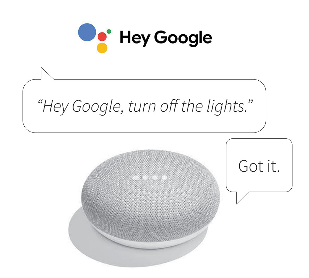 Google Assistant voice command turning off smart lights