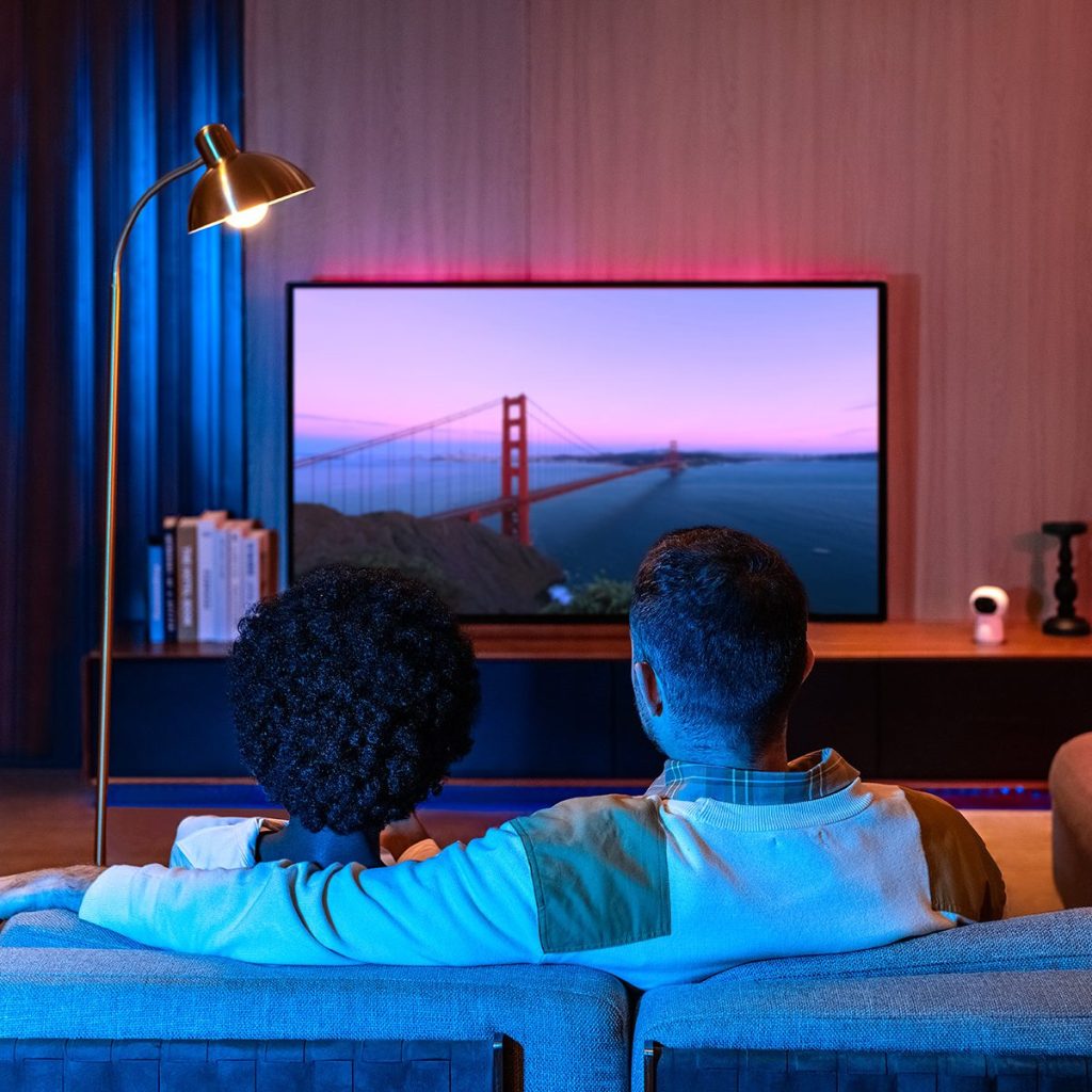 Movie Night smart home scene with lighting and entertainment controls