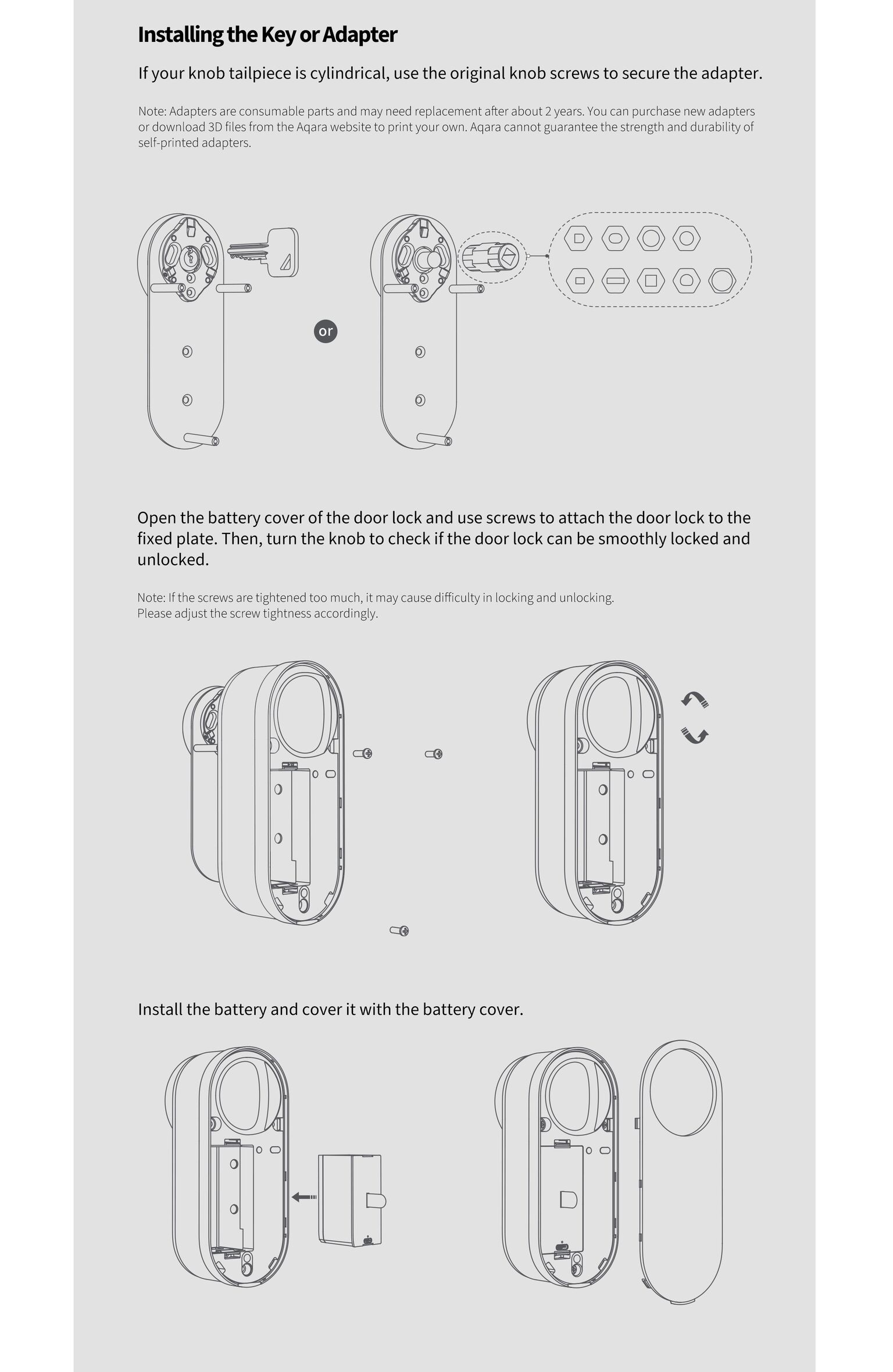 Aqara Smart Lock U200 installation guidance