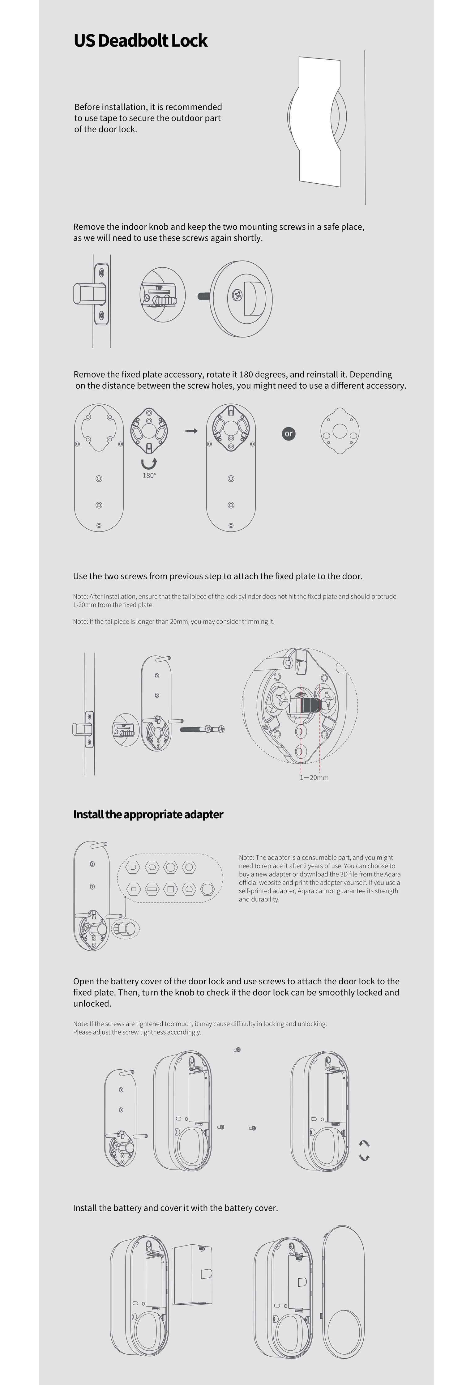 Aqara Smart Lock U200 installation guidance