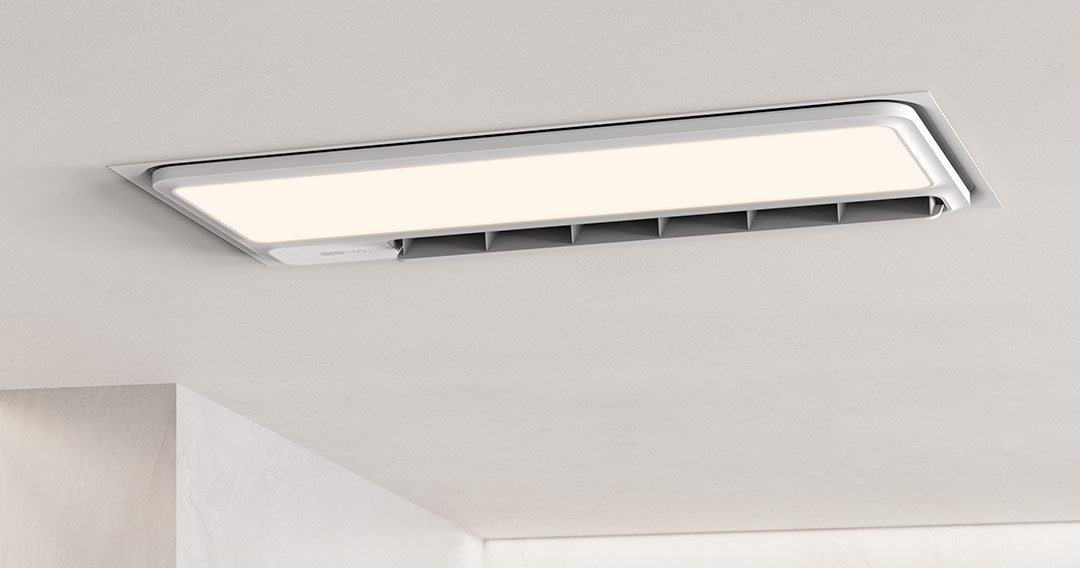 Aqara Bathroom Heater T1 recessed flush into a bathroom ceiling
