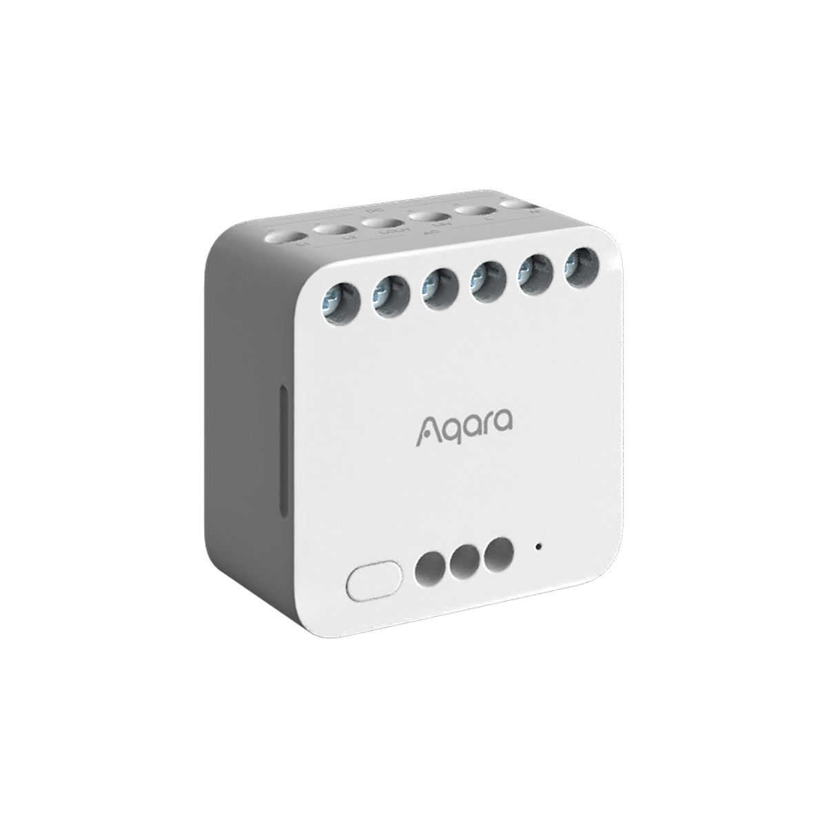 Aqara Dual Relay Module T2, a compact white two-channel relay module
