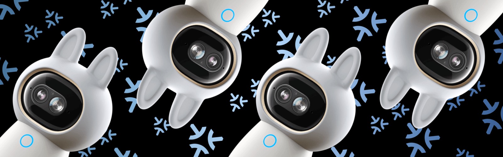 Camera Hub G350 against a dark backdrop of Matter ecosystem icons