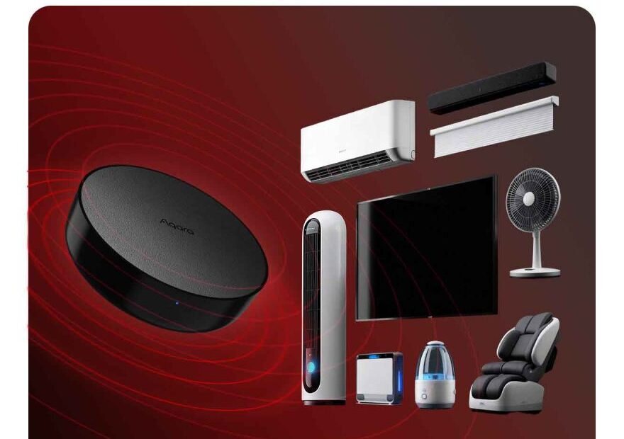 Hub M200 sending infrared commands to an air conditioner, TV, fan and other appliances