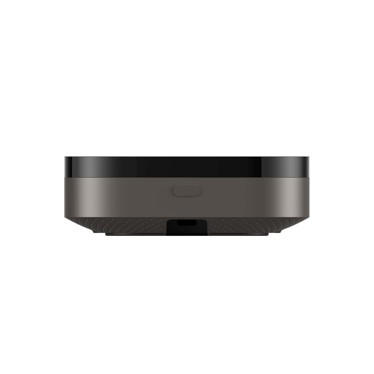 Underside of the Aqara Hub M3 showing its USB-C port and reset button
