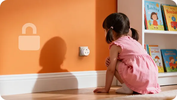 Child lock protecting the Power Plug H2 UK's physical switch