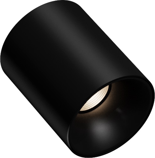 Black Spotlight T1 showing its compact cylindrical die-cast aluminium body and deep-cup lens