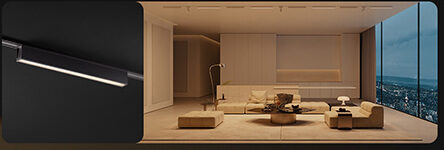 Track Floodlight V1 washing a living room evenly