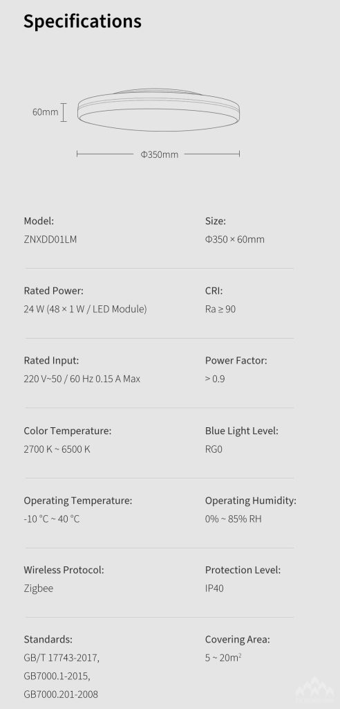 Aqara Smart Ceiling Light L1-350 - Aqara Singapore – Smart Homes