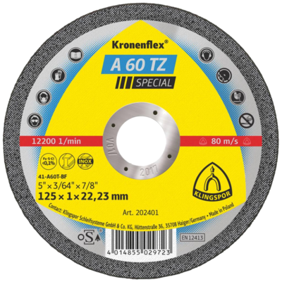 Klingspor A60TZ Special Cutting-off Wheel