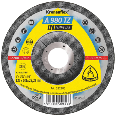 Klingspor A980TZ Special Cutting-off Wheel