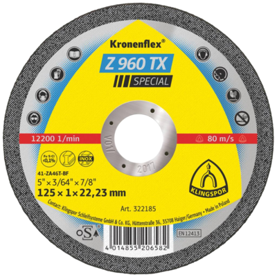 Klingspor Z960TX Special Cutting-off Wheel